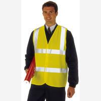 High Visibility 2-Band Waistcoat Yellow Large