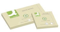 Q-Connect Quick Note Repositionable Pad Recycled 75x75mm Yel