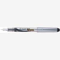Pilot VPen Disposable Fountain Pen Black Ink Metallic Grey B