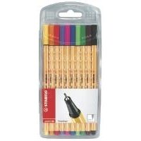Stabilo Point 88 Fineliner Pen Wallet of 10 Assorted 8810